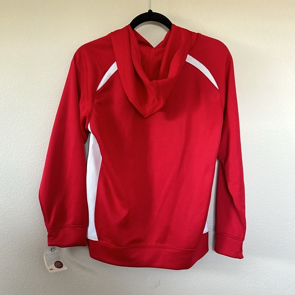 Nike Anaheim Angels Red Hooded Pullover FitDry Sweatshirt - Picture 6 of 8